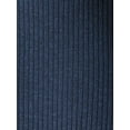 thumbnail image 5 of DARING DIVA Knit Ribbed Midi Deep V Wrap A-Line Dress XS Navy Blue, 5 of 6