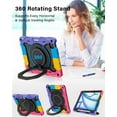 thumbnail image 2 of ROISKIN for iPad Air 11 inch Case (M3 2025/M2 2024)/ Air 6th Generation for Kids with HD Screen Protector, 360 Rotating Kickstand, Shoulder Strap, Pen Holder, Heavy Duty Military Case for iPad Air 11, 2 of 6