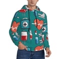 thumbnail image 2 of Xecao Medical Elements Pattern Men's Adult Pullover Hoodie,Hooded Sweatshirt-XX-Large, 2 of 7