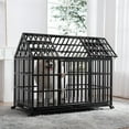 thumbnail image 5 of 52" Heavy Duty Dog Crate Large Dog cage Strong Metal Dog Kennels and Crates for Large Dogs Top Open with 2 Doors 4 Lockable Wheels 2 Removable Trays, 5 of 18
