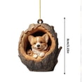 thumbnail image 3 of Animals Christmas Ornaments Christmas Tree Animals Print Acrylic Ornaments Forest Animals Decorations Christmas Decorations Souvenir Gifts, 3 of 3