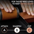 thumbnail image 2 of Knife Sharpener Tool, Rolling Knife Sharpener Kit, Knife Sharpening with Diamonds and Ceramic for Steel of Any Hardness, Kitchen knife Sharpener with 15 & 20 Degree Magnetic Angle(Brown), 2 of 6