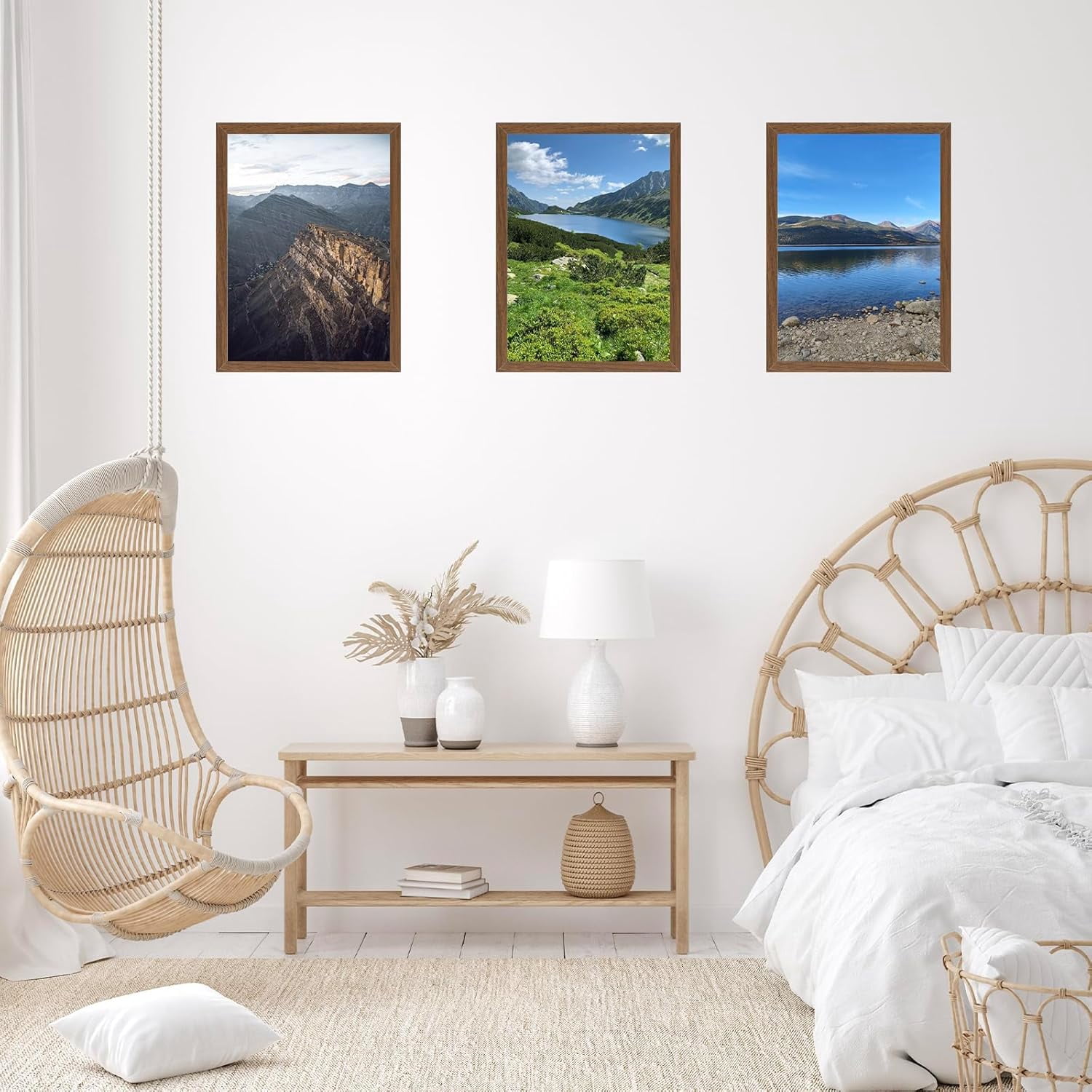 13x16 Picture Frame Brown for Wall Hanging, Wall Mounting Horizontally or Vertically, 13 x 16 Wall Gallery Poster Photo Frame with Shatter Resistant Plexiglass, Brown