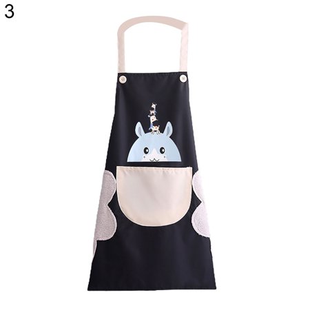 

Meizhencang Cartoon Deer Apron with Pocket Unisex Water Oil Proof Household Kitchen Tool