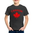 thumbnail image 3 of WhouRiu Toddler Boys' Tshirts Letter Prints Canada Day Short Sleeve T Shirt Children Casual Basic Shirts Black,Sizes 3-4, 3 of 3