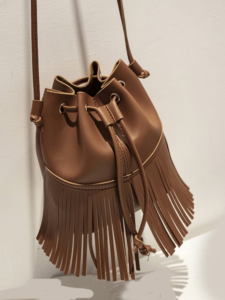 leather tassel bag