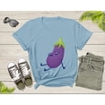 thumbnail image 5 of Cute Purple Sleeping Eggplant Vegetable Vegetarian Resting T-Shirt Eggplant Lover Gift T Shirt for Men Women Kids Boys Girls Graphic Tshirt, 5 of 7