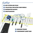 thumbnail image 2 of EastPoint Sports 2-in-1 Volleyball and Badminton Set, Adjustable Height Net Set with all Accessories, 2 of 6