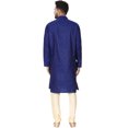 thumbnail image 4 of SKAVIJ Men's Kurta Pajama Set for Men Indian Traditional Wear Party Dress Blue L, 4 of 6