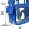 thumbnail image 5 of Small Clear Backpack Transparent PVC Security Security School Bag in Royal Blue, 5 of 6