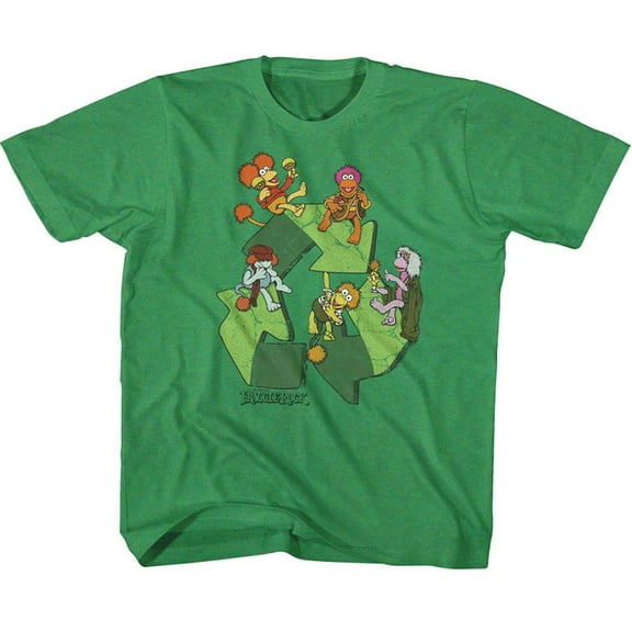 Fraggle Rock Recycle Symbol Vintage Green Toddler T-Shirt