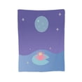 thumbnail image 1 of XMXY Fleece Throw Blanket for Couch, Lotus Flower Sky Moon Lightweight Plush Fuzzy Cozy Soft Bed Blankets and Throws for Sofa, 80"x60" inches, 1 of 8