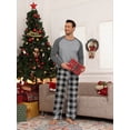 thumbnail image 6 of MINTREUS Men's Pajama Set Lightweight Sleepwear Long Sleeve Shirts and Bottoms Soft Comfy Pjs with Pockets, 6 of 7