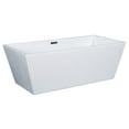thumbnail image 5 of ALFI brand AB8832 67 inch White Rectangular Acrylic Free Standing Soaking Bathtub, 5 of 6
