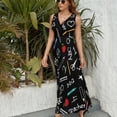 thumbnail image 6 of SCHOOL EDUCATION Dress Summer Street Style Bohemia Long Dresses Female Sleeveless Printed Maxi Dress, 6 of 9