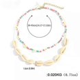 thumbnail image 3 of Layered Shell Flower Pendant Pearl Clavicle Chain Rainbow Bead Necklace Cute Creative Handmade Girls Jewelry Gift Blog, 3 of 3