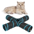 thumbnail image 4 of Peek Hole Toy, Pet Play Tunnel 4 Way Cat Tube Hollow Design Polyester Fácilmento Con Bolsa de Almacenamiento para Gatos para Perros, 4 of 7