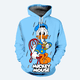 thumbnail image 4 of Nueva sudadera con capucha de dibujos animados de Disney para hombre, con estampado 3D del pato Donald, sudadera con capucha informal de moda urbana para hombre, 4 of 5