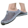 thumbnail image 3 of Mens Slippers,Couples Solid Color Bag Toe Breathable Non- Slippers for Outdoor Indoor,Slippers for Men,Grey,10, 3 of 9
