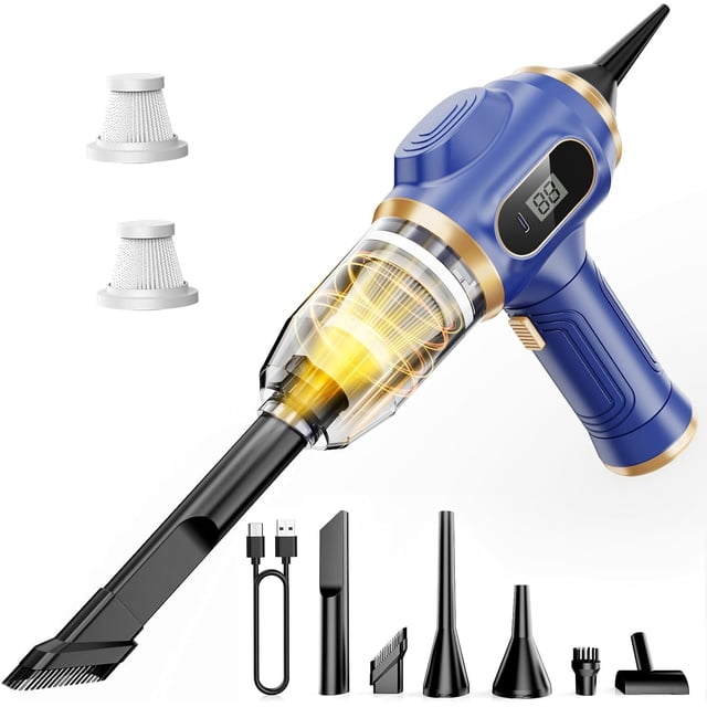 Aspiradora para auto Scstartx inalámbrica de 17000 Pa, de mano, con pantalla LCD