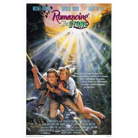 Romancing The Stone Movie Poster #JJ101 24x36 24inx36in Multi Color Rectangle Bad Dog Posters