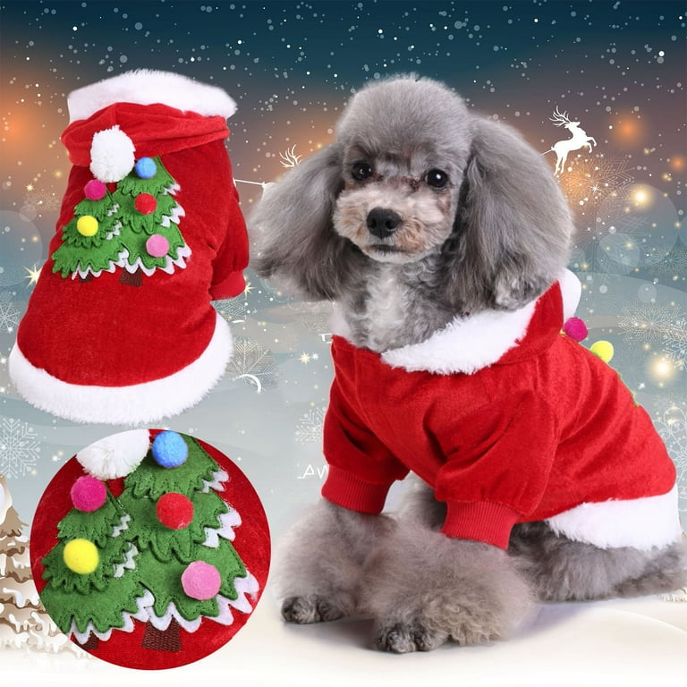 Christmas Tree Christmas Dog Jackets Medium Christmas Dog Hoodie