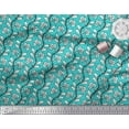 thumbnail image 2 of Soimoi Polyester Crepe Fabric Leaves & Floral Block Print Fabric by The Yard 42 Inch Wide, 2 of 3