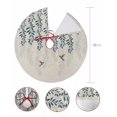 thumbnail image 7 of Blue Botanical Christmas Tree Skirt 36 Inches Large Christmas Skirt Tree, Pastoral Spring Floral Summer Birds Rustic Tree Skirt Christmas Decorations for Fireplace Party Holidays Indoor Outdoor, 7 of 7