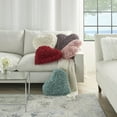 thumbnail image 4 of Mina Victory Shag Frame Heart Deep Red 18" x 18" Throw Pillow, 4 of 5