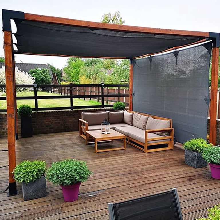 Heavy Duty Mesh Tarp 70% Shade – 12' X 30' With Brass Grommets, Privacy Fence Screen For Patio, Garden, Backyard (Black)