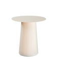 thumbnail image 2 of W18 in. Mid Century Modern Metal Single Round Coffee Table in Chalk White for Living Room, 2 of 5
