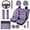 Purple Mandala Flower, variant on Qpednta Cool Tigers 14 Pcs Car Seat Cover Set with Auto Steering Wheel Cover Armrest Cushion Head Rest Protector Seat Belt Covers,Automotive Interior Sets Unverisal Fit Cars SUV Turcks