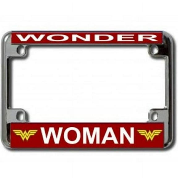 Wonder Woman Chrome Motorcycle License Plate Frame