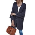 thumbnail image 1 of Women Long Sleeve Sweaters Coat Knit Solid Color Cardigan Sweater Coat Long Baggy Outwear, 1 of 6