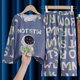 thumbnail image 1 of Conjunto de ropa de dormir para niños con dibujos animados bonitos, pantalones largos de manga larga, ropa para el hogar para niña, conjunto de dos piezas para uso estacional para primavera y otoño, 1 of 5