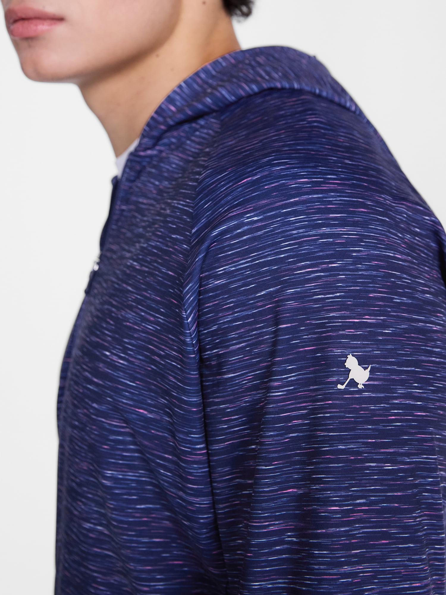 Birdie Bound Printed Golf Quarter Zip Hooded Layering Piece, Men's XS-5XL