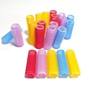 OFEFE 24 Pcs Random Color Velcro rollers for hair Small Size Hair Rollers Curlers Self Grip Holding Hairdressing Curlers Hair Design Sticky,20mm 7/8