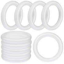 BESTSKY White Foam Craft Rings,0.59 in,Set of 10