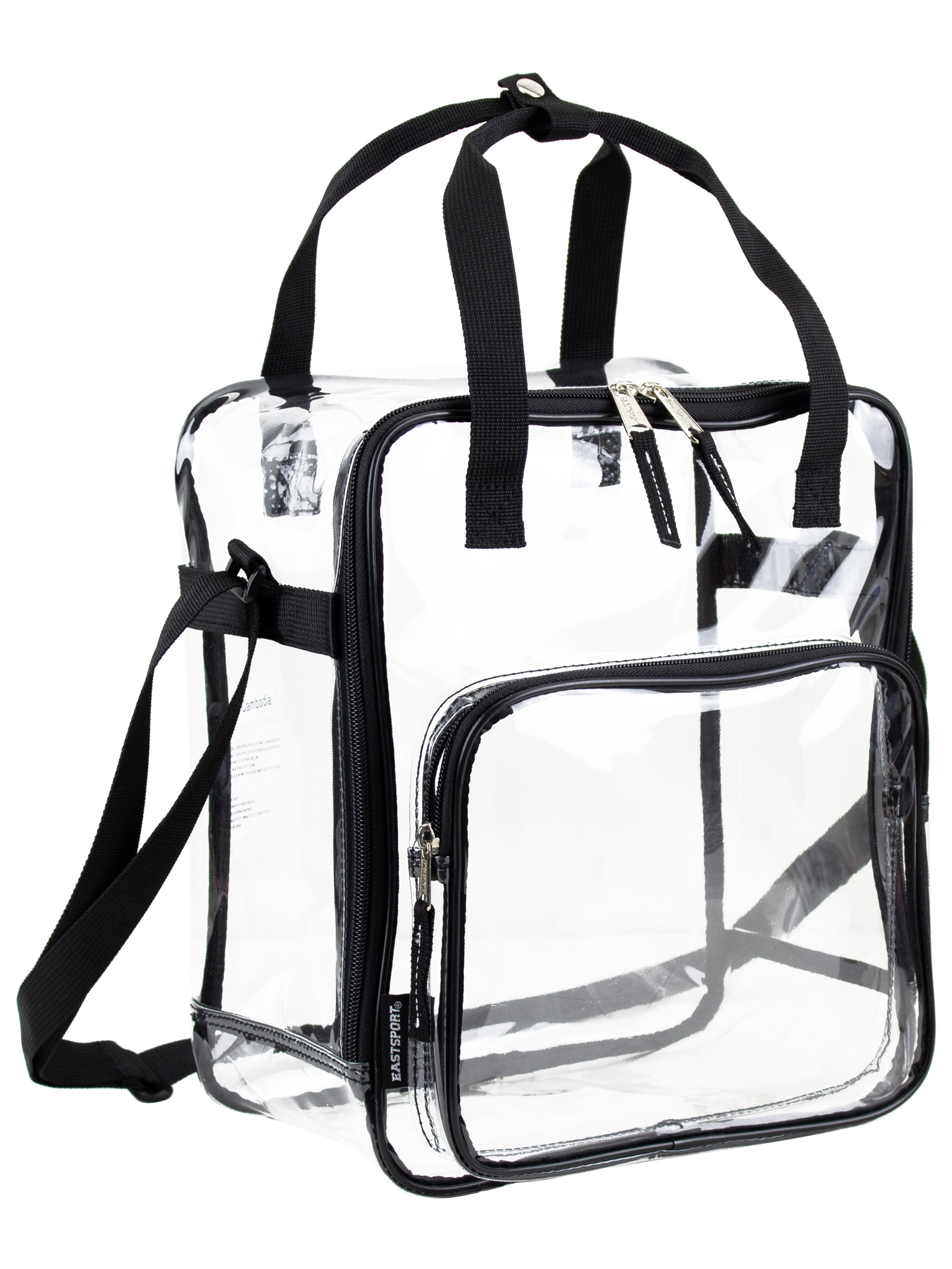 Eastsport Clear Double Handle Stadium Tote, Black Trim photo 4