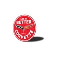 thumbnail image 4 of Life is Better With a Corvette Car Novelty Decor, Metal Wall Sign - 12" Circle, 4 of 4