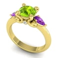 thumbnail image 2 of 2.50 Ct Round Shape Peridot & Amethyst Gemstone Trendy Anniversary Ring for her Solid 14K Yellow Gold Size 6.5 by Diamond-Capitals, 2 of 8