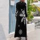 thumbnail image 2 of Copos de nieve. Vestido largo negro Vestido largo mujer Ropa de verano para mujer, 2 of 4