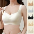 thumbnail image 4 of BangWanChi Womens Underwear and Bras Push up Women's Sexy Bra-thin Cup No Steel RingUnderwear Gathered Sleep Bra Gray XL, 4 of 4