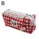 thumbnail image 1 of Bolsa de almacenamiento de lana a cuadros, bonita, para estudiantes, higiene, papelería, estuche para lápices, bolsa de cosméticos multifuncional de gran capacidad, 2025, 1 of 7