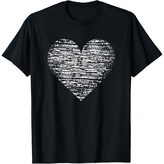 Love TShirt Women Men Distressed Heart Valentines Graphic T-Shirt100% cotton