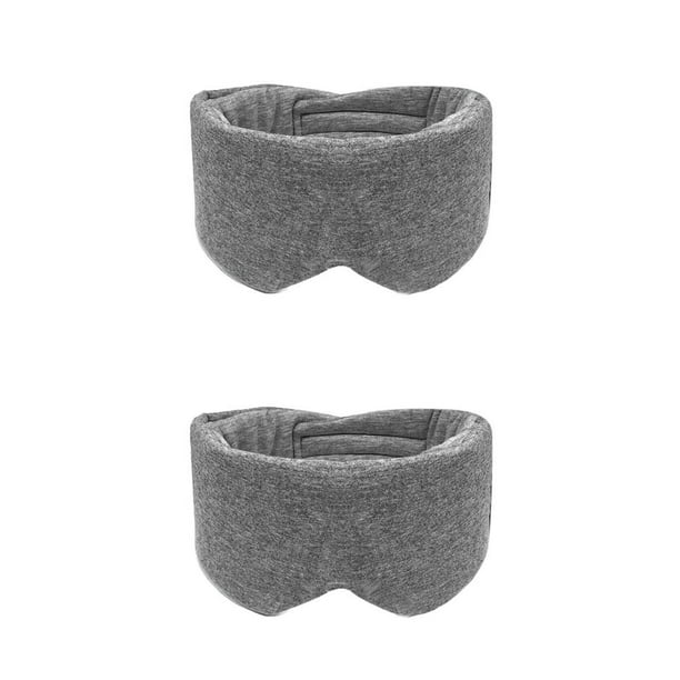Minnieouse Parche para dormir en el ojo, portátil, para adultos y niños, cubierta ciega lavable, para interiores y exteriores, para dormitorio, Gris 2piezas