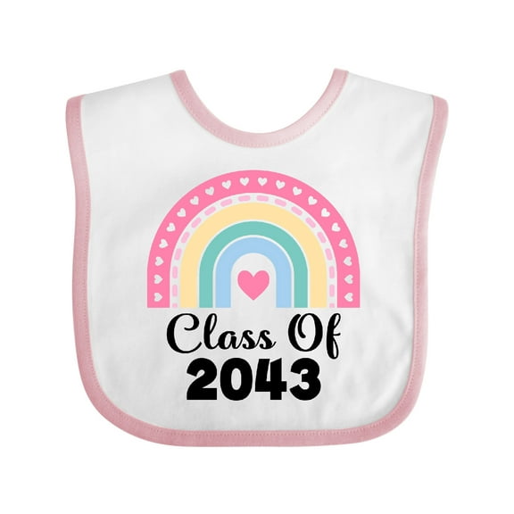 Inktastic Class of 2043 Girls Rainbow Girls Baby Bib