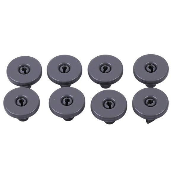 8pcs Grey Plastic Dishwasher Lower Basket Wheel Roller Part Accessory Repairing Kit Universal Dishwasher Accessories Wheel