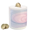 thumbnail image 2 of Psychedelic Piggy Bank, Abstract Style Fractal Enigmatic Hole with Bizarre Ornamental Eternity Theme, Ceramic Coin Bank Money Box for Cash Saving, 3.6" X 3.2", Purple Pink, by Ambesonne, 2 of 4