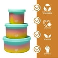 thumbnail image 4 of Silipint: Silicone Lidded Bowls: Set of 3: Aurora - 10, 20 & 30oz - Flexible, Unbreakable, Easy Storage, Non-Slip, 4 of 9